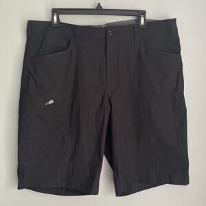 Eddie Bauer Rainier Nylon Shorts Men's Size 38 Black Hiking 10 Inch 2024 EUC